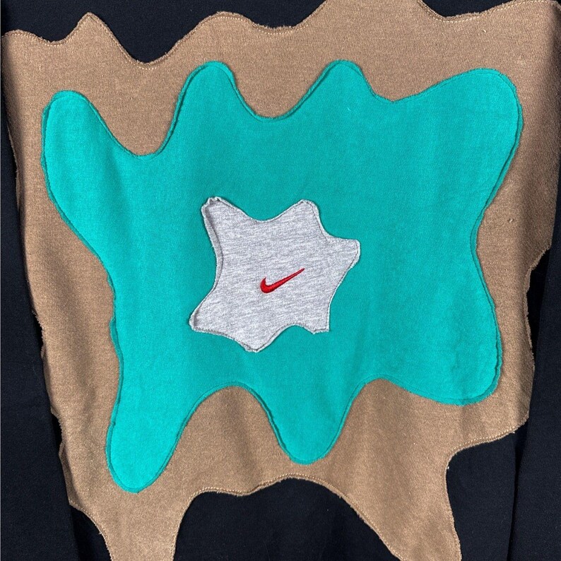 Vintage Nike Reworked Sweatshirt Embroidered Centre Swoosh Mens Size Xl image 2