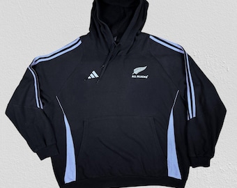 アディダス ニュージーランド オールブラックス ラグビー パーカー ストライプ プルオーバー メンズ XXL