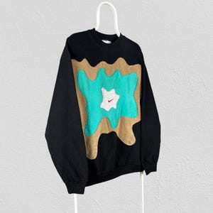 Vintage Nike Reworked Sweatshirt Embroidered Centre Swoosh Mens Size Xl image 3