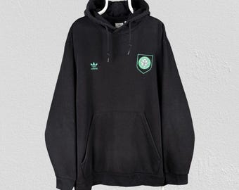 Sudadera con capucha negra Adidas Originals del Celtic FC para hombre, talla XXL