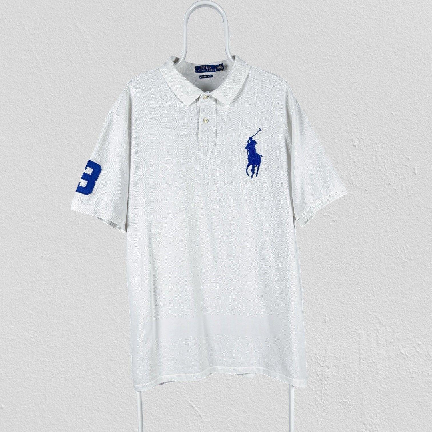 トップス 90s Polo by Ralph Lauren The Big Shirt Vintage 90s Polo Ralph Lauren Big Pony #3 Polo Chief Keef Blue