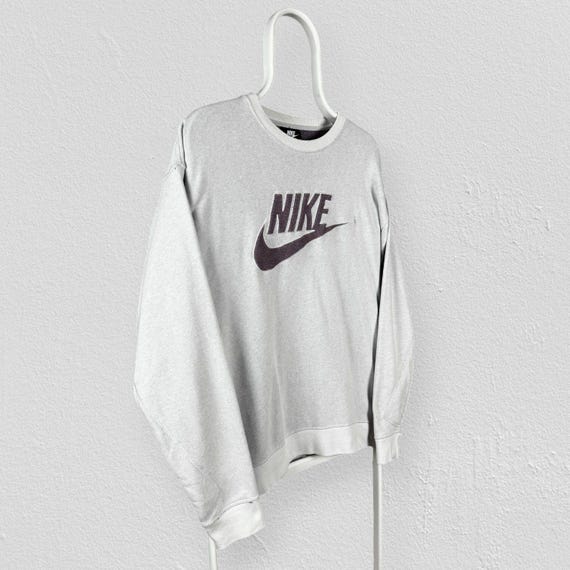 nike beige spellout sweatshirt