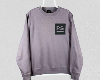 PS Paul Smith Lila Sweatshirt Pullover 3 M Reflective Block Logo Herren Medium