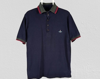 Vivienne Westwood blauw poloshirt korte mouw herenmaat medium