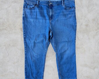Levis 724 Jeans Premium High Rise Straight Blau Damen UK 20