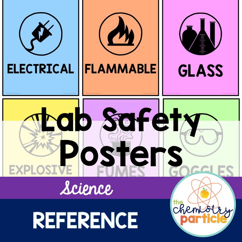 Lab Safety Posters Etsy