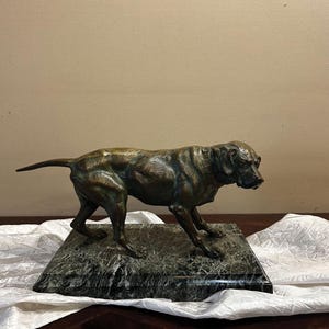 SCULPTURE ANIMALIÈRE ANCIENNE en bronze à patine dorée EUR 60,00
