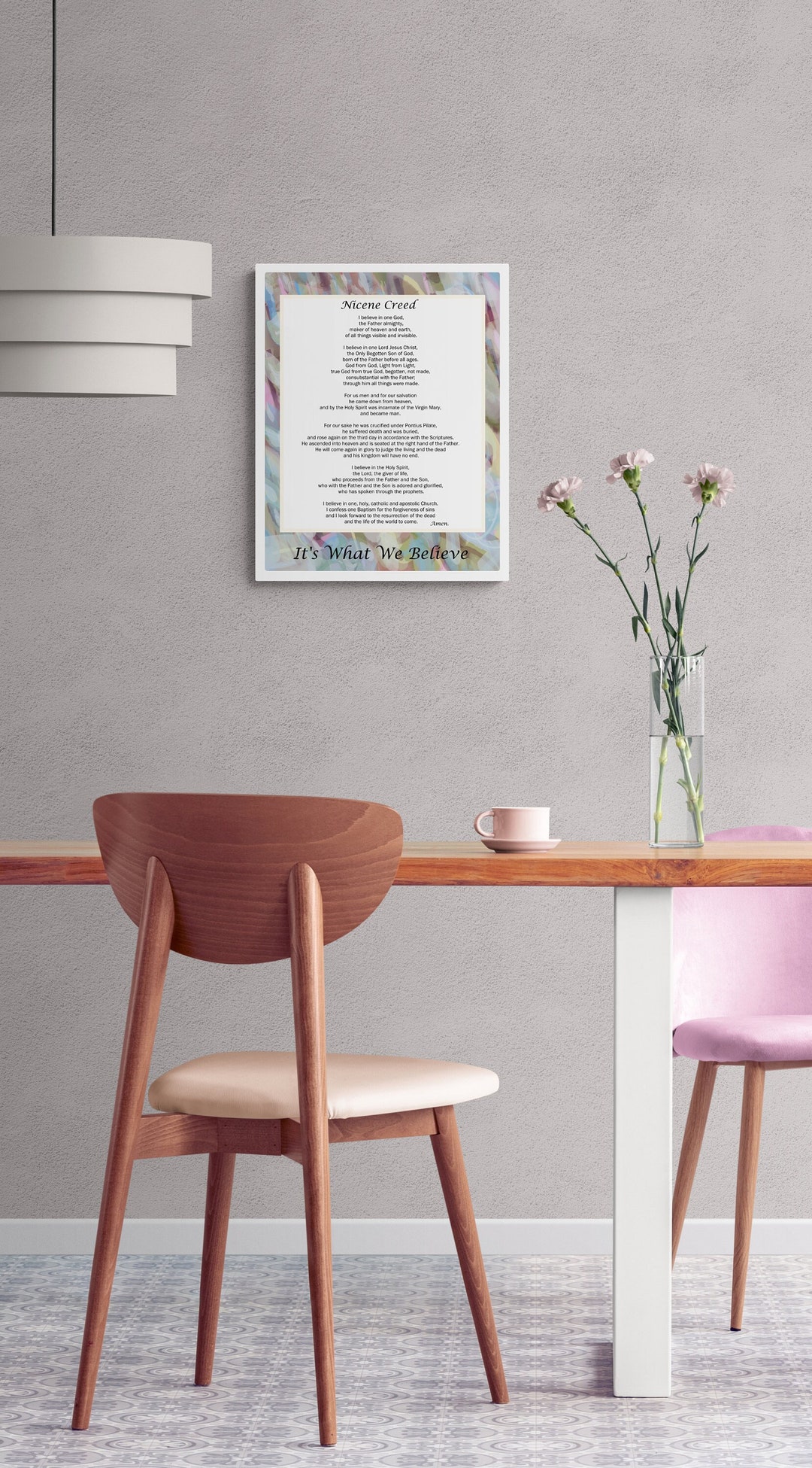 Printable Nicene Creed 16in X 20in Poster With Original Art A Etsy
