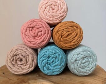 Filato macramè pettinato - 3 mm, diversi colori disponibili