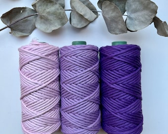 cavo macrame, 3mm,75M filo per maglieria, uncinetto, tessitura, corda pettinabile, filo di cotone