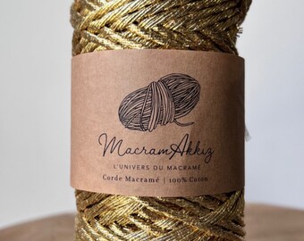 Corda Macrame colore natalizio, cotone pettinato 3mm 75M, certificato OekoTex100