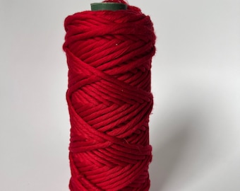 Cordoncino per macramè pettinato filo Macrame di qualità lusso 3mm colori rosso, abete, beige, Natale