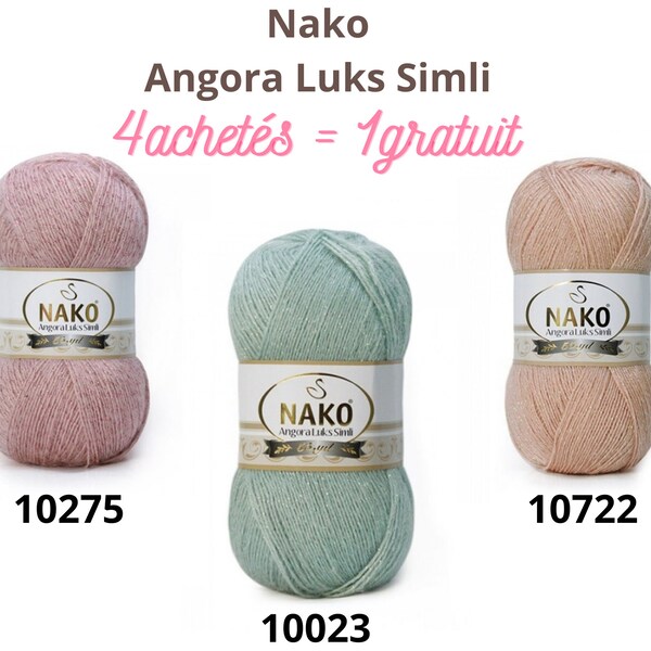 Nako Angora luks simli, Fil au crochet, Fil à tricoter, BabyYarn, Fil acrylique, Fil Amigurumi, Textile de maison, Fil Châle, Fil d’écharpe