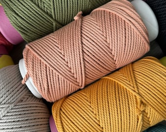 Corda intrecciata 4mm 500gr, qualità premium, certificata OEKOTEX
