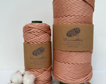 PESCA Cordone macramè, cotone pettinato 3mm 75M o 160M