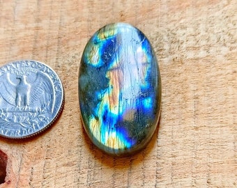 Genuine Natural Labradorite Cabochon, Oval Shape Blue Labradorite GEmstone, 100% Natural  Blue Labradorite For Jewelry Making !!