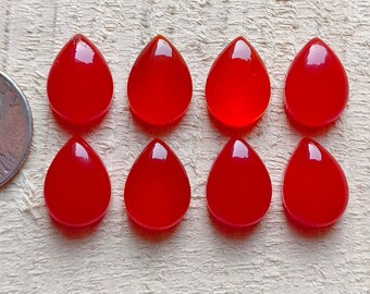 Best Quality Natural Red Onyx Pear Shape Gemstone, Original AAA+ Grade Carnelian Cabochon, Calibrated Flat Back Gemstones Cabochon !!!