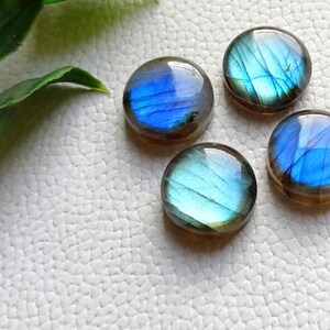 Best Quality Labradorite gemstone Round Shape Size 16 MM 4 pieces Available. Natural Labradorite Cabochon, Blue Flashy Labradorite Gemstone