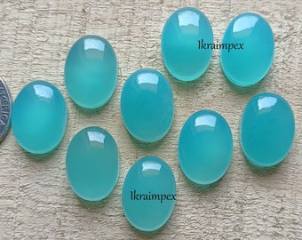 Paraiba Chalcedon ~ Ovale Form Größe - 6x8 bis 20 x 30 MM Lose Cabochon, Paraiba Schmuck machen Edelstein, ovale Form Chalcedon !!