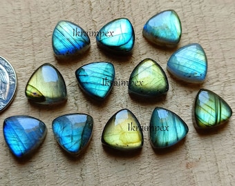 Trillion Shape ~ Size-5mm to 30 mm Multi Labradorite Cabochon, Flat Back Both Side Polished Labradorite, Trillion Labradorite For Jewelry !!