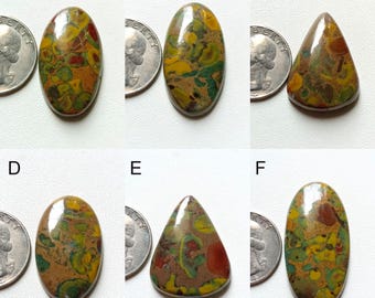 Naturlig fruktjaspis lös ädelsten, fruktjaspis cabochon, jaspis parti, blandad form och storlek, jaspis gör alla smycken.