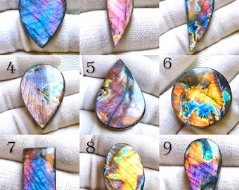 100% Natural Multi Purple Labradorite Cabochon Lot – High-Grade, Hand-Polished Gemstones Wholesale purple Fire Labradorite Cabs For Jewelry.