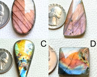Labradorite Gemstone Purple Blue Flashy. High Hand Polish Labradorite Cabochon Mix Shape Available. Natural Labradorite Making All Jewelry