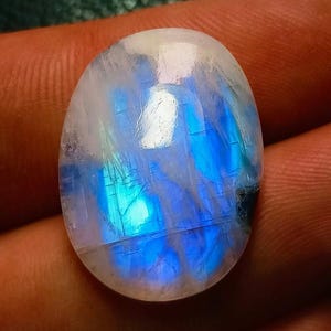 Super Quality Rainbow Moonstone Cabochon, Oval Shape Smooth Polished Loose Gemstone, Natural Rainbow Moonstone, Jewelry Making Cabochon !!