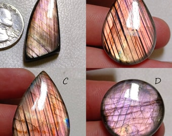 100% Natural Purple Labradorite Gemstone Cabochon, MIX Shape & Size  Jewelry Making Labradorite Gemstone Cabochon !!!