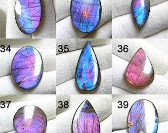 Natürlicher violetter AAA-Labradorit Edelstein - Lose Cabochon-Mix-Form
