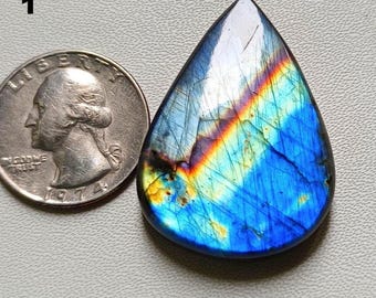 Cabochon di labradorite blu naturale al 100%/Cabochon di pietra preziosa liscia e lucidata a mano/Cabochon di labradorite blu per gioielli.