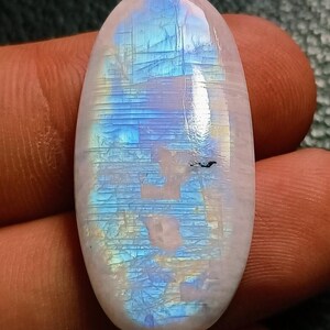 Super Flashy Rainbow Monstone Cabochon, Oval Shape Best Quality Gemstone, AAA Grade Moonstone Cabochon, Genuine Moonstone For Jewelry !!