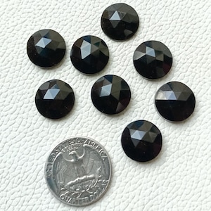 Natural Balck Obsidion Round Size 8MM TO 30 MM Lot Available.Rose Cut Black Obsidion / Obsidion Cabochon Round Obsidion Use For Jewelry