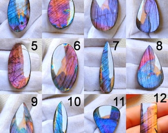 Natural Purple AAA labradorite Gemstone –  Loose Cabochon   mix shap