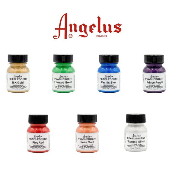 Angelus Pearlescent Acrylic Leather Paint 1oz 18K Gold