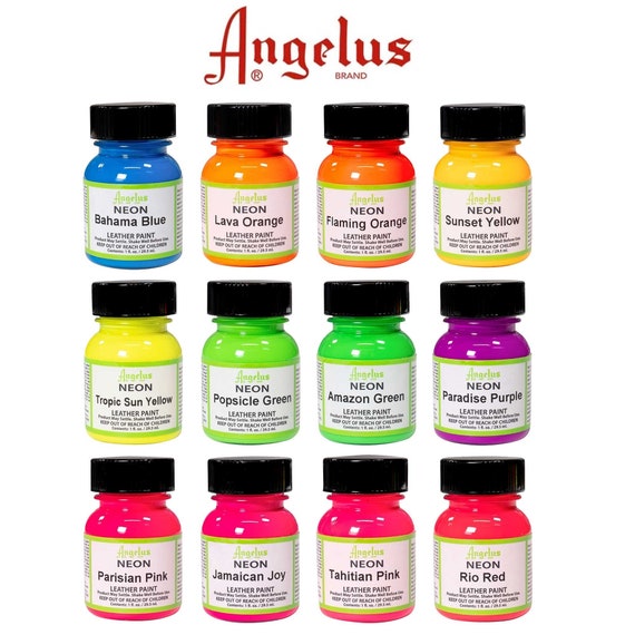 Angelus Leather Paint 1 oz Neon Lava Orange