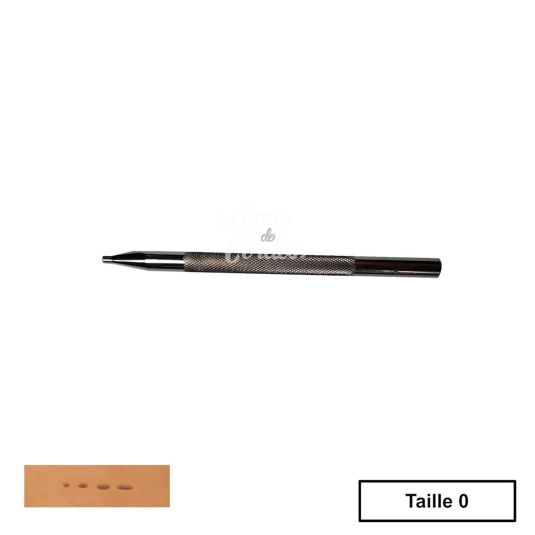 Poinçon Rond à Damier Barry King – Outil De Maroquinerie En Inox, Finition Argentée