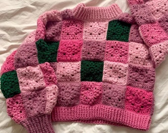 Puff Star Patchwork Sweater PATTERN ONLY