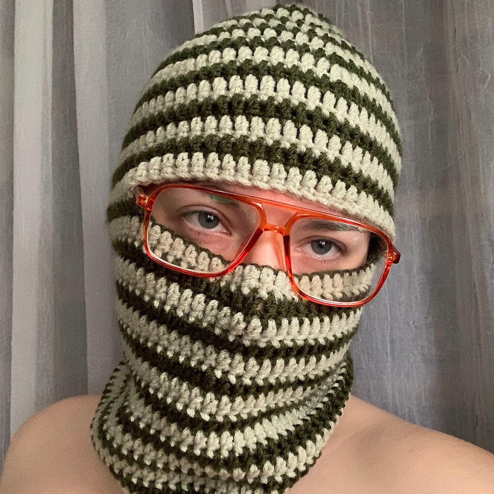 Crochet Swirl Balaclava Beanie PATTERN ONLY Etsy