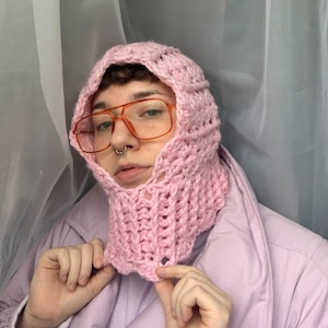 Lacy Balaclava Hood - Pixie Style - Crochet PATTERN ONLY