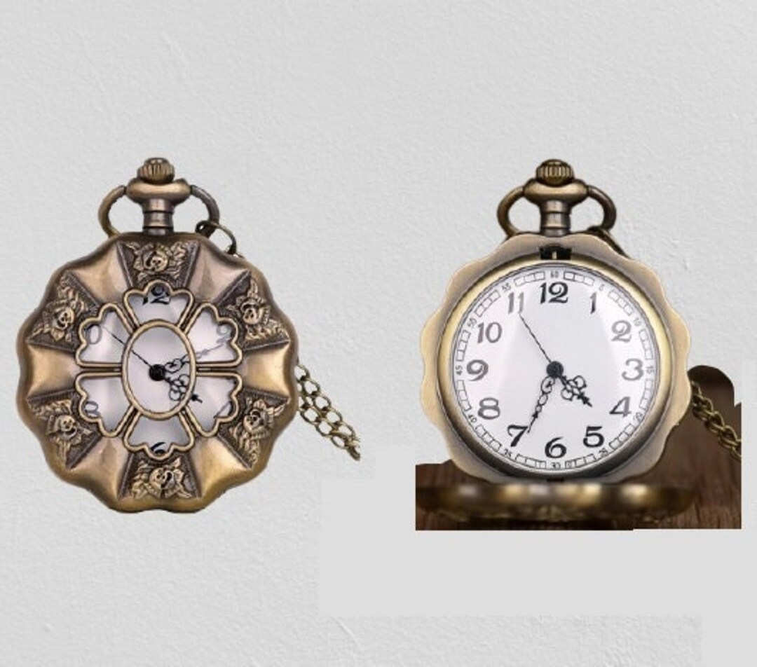 Flowers Pocket Watch flower Design Etsy
