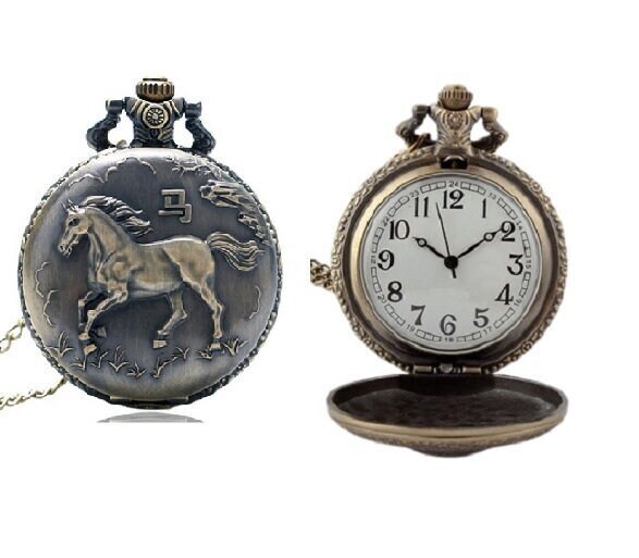 Horse Pocket Watch Etsy