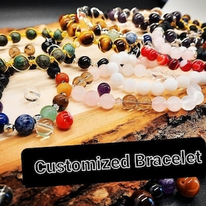 Customized Gemstone Bracelet/ You select your stone and intention