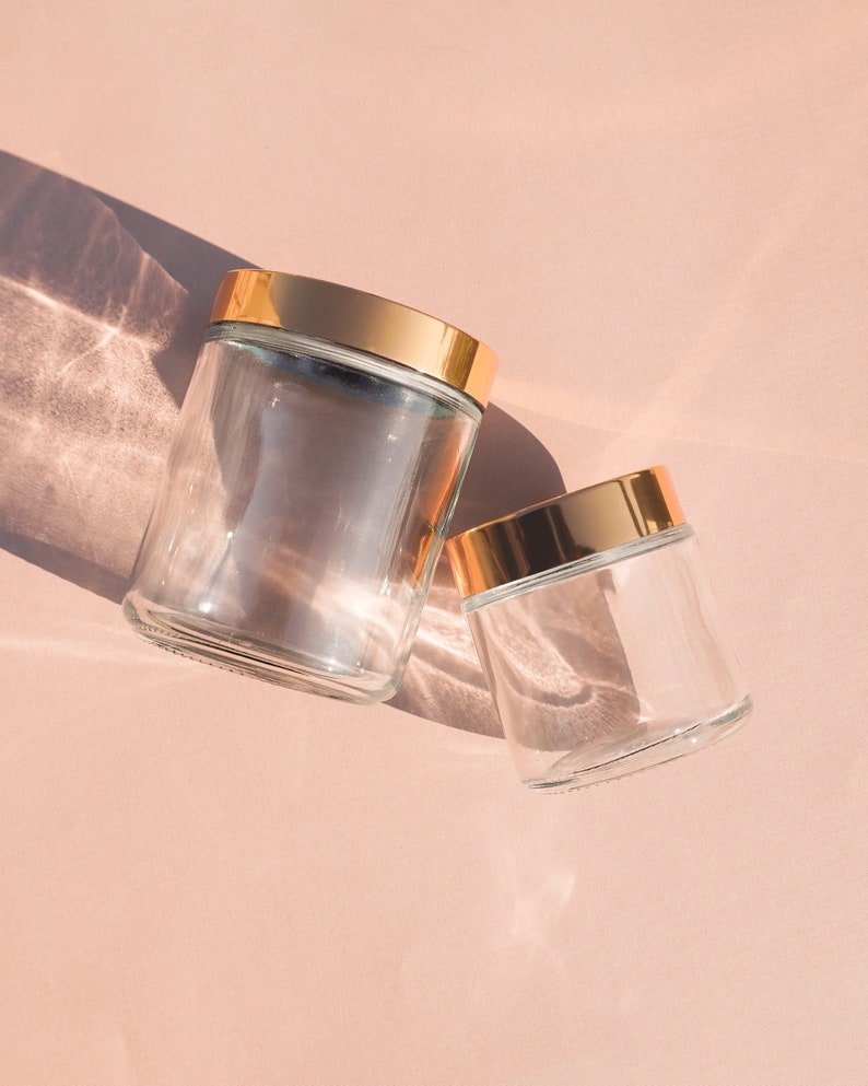 Skincare Gold Cap Glass Jars for Body Scrubs Body Lotions Etsy