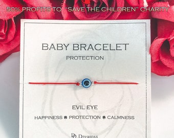 Evil Eye Baby Bracelet: Red String Protection, Charity