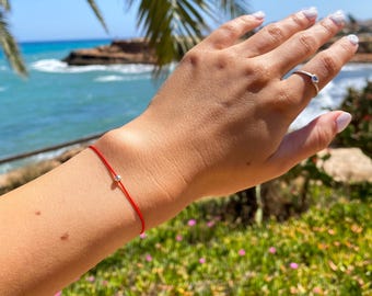Red String Bracelet, 925 Sterling Silver Bead, Kabbalah Protection