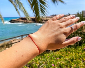 Bracciale per protezione: braccialetto regolabile impermeabile con cordino rosso / braccialetto con cordino rosso per uomo/donna, regalo Kabbalah per amicizia con filo rosso