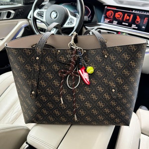 Handmade Good Luck Bag Charm: Gemstone Keychain Accessory