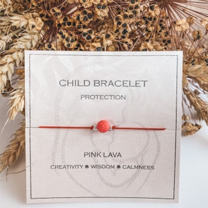 Ojo Bracelet Baby, Red String Protection Bracelet with Natural Lava 6mm Bead - Azabache bracelet Baby, Mal De Ojo Bracelet for Baby Boy Girl
