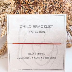 Bracelets de protection pour enfants à cordes rouges Bracelet Dzi rouge pour bébé ou nouveau-né pour attirer la protection et la bonne chance dans la vie de l'enfant, cadeau de baptême image 3